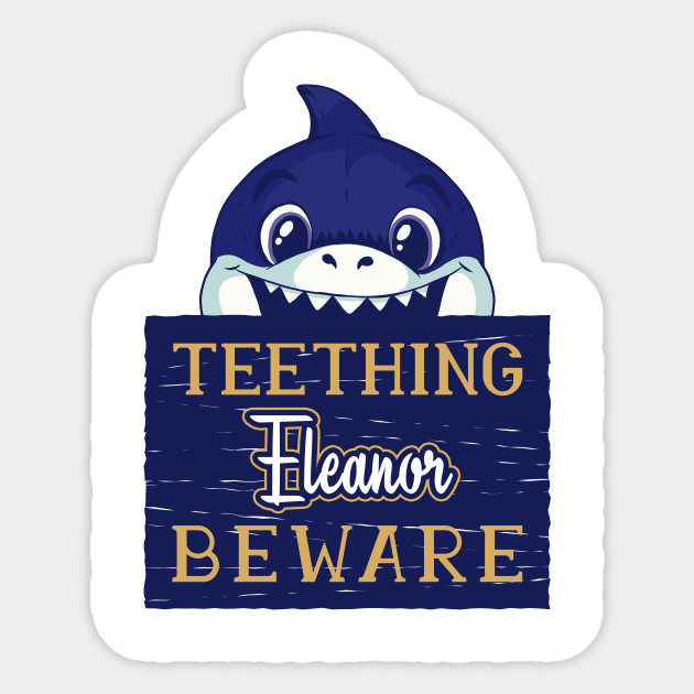 Eleanor - Funny Kids Shark - Personalized Gift Idea - Bambini Sticker by Bambini